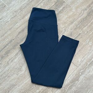 Zella blue leggings with pockets – size small